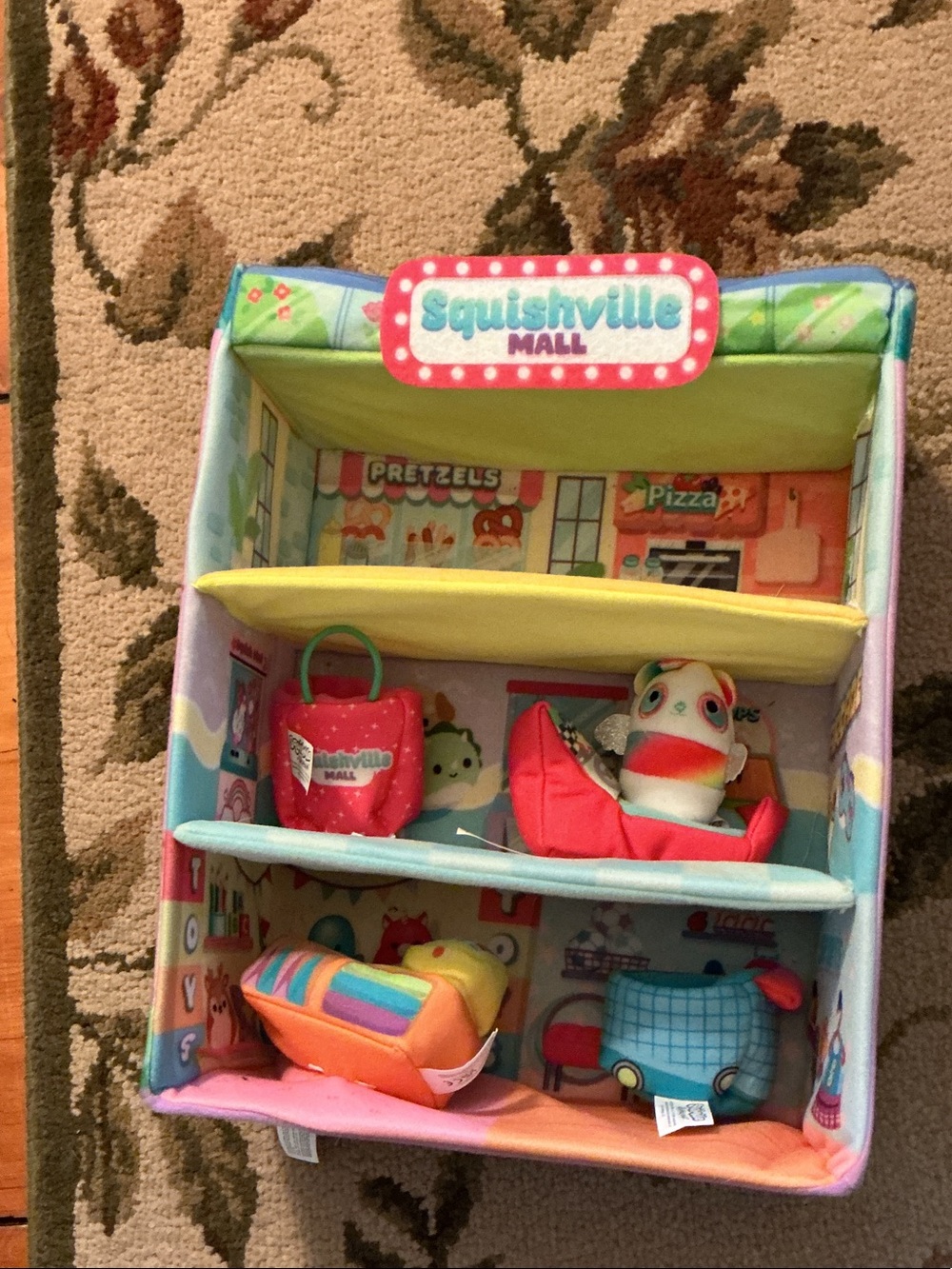 Squishmallows Squishville Mall Plush Playset in Pastel Rainbow Colors